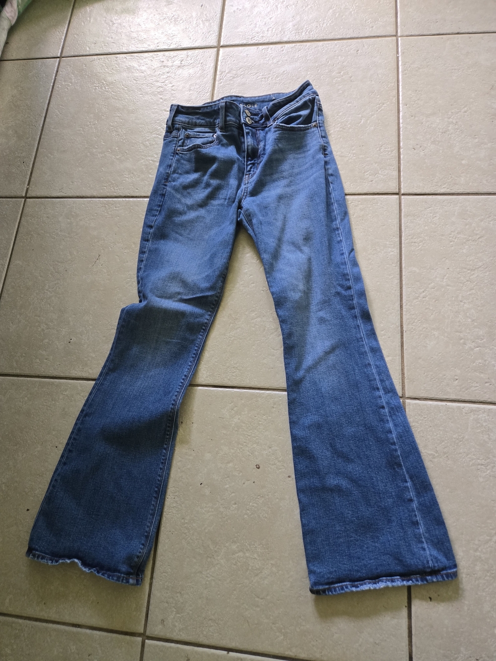 London  Jean Women's Medium Blue Flare Jeans Size 8